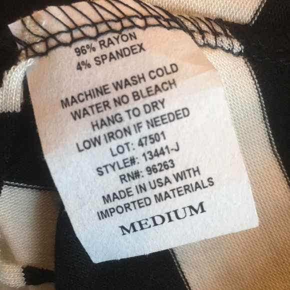 Olivia Rae black and white striped dress in medium - Picture 6 of 6